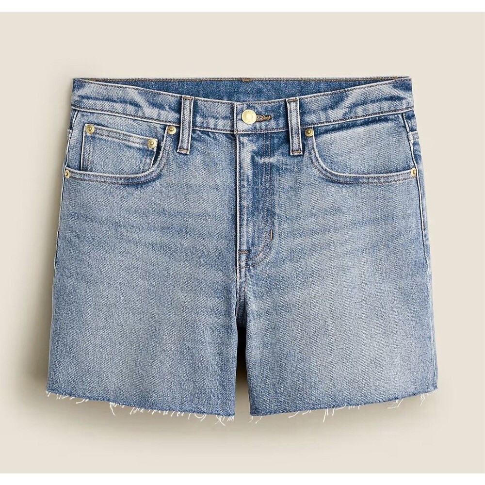 JCREW Size 27 High-Rise Denim Short in Elliot Wash $89 BY144 2024 4” In J Crew